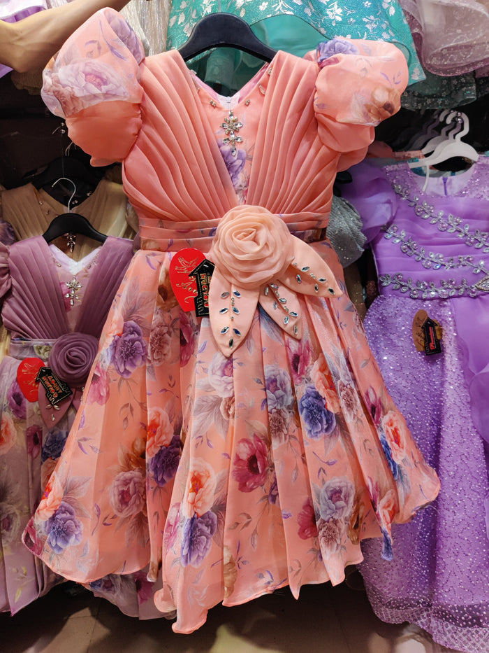 PRINTED TISSUE FROCK