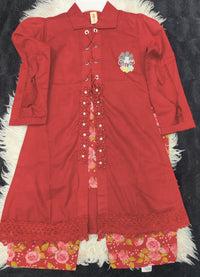Eid Chic 3PC – Western & Desi Fusion Suit (4–9 Years)