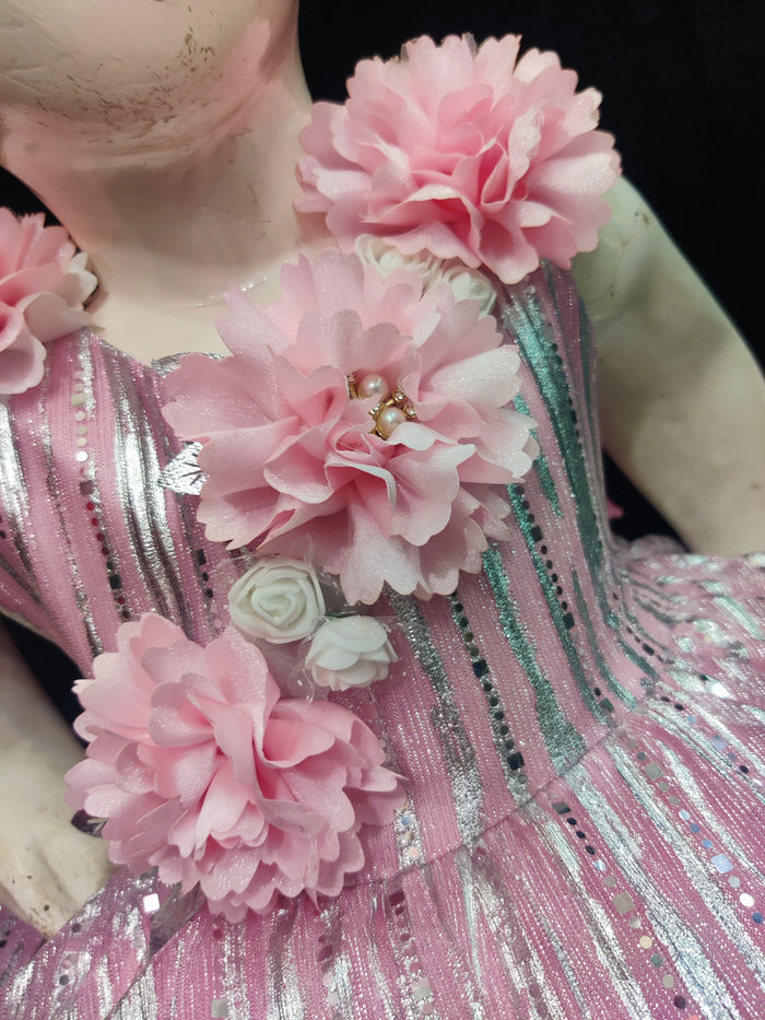 Royal Flare Tail Frock – Mini Glam Edition (1–4 Years)