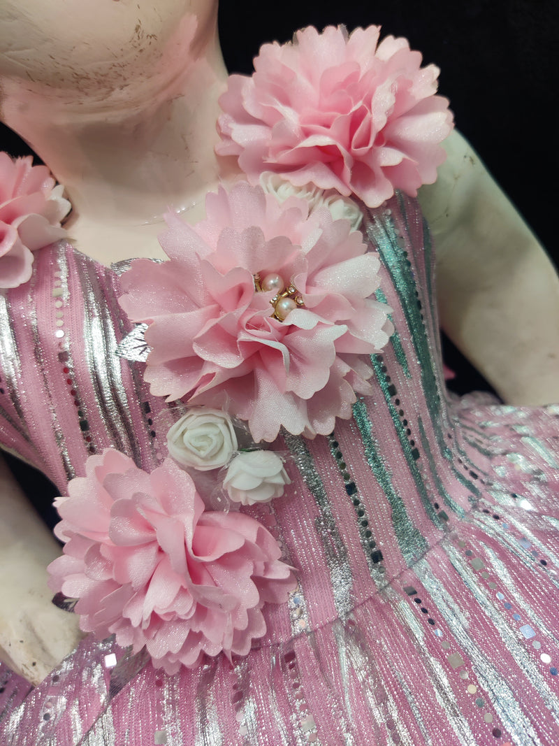 Royal Flare Tail Frock – Mini Glam Edition (1–4 Years)