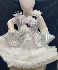 Royal Flare Tail Frock – Mini Glam Edition (1–4 Years)